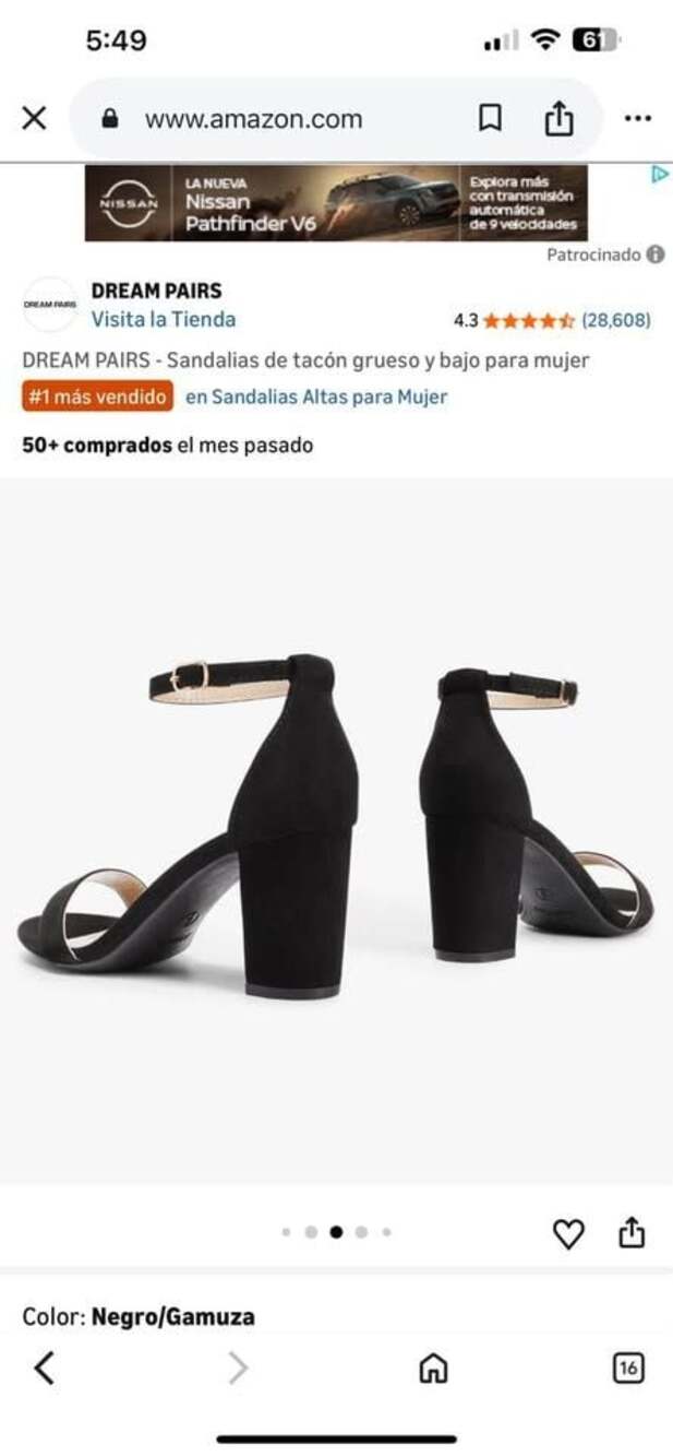 👠 NEW Dream Pairs Black Chunky Heel Sandals - Size 11
